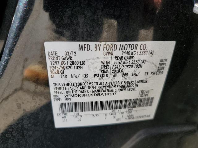 Photo 10 from auction – 2013 FORD EDGE LIMIT with VIN 2FMDK3KC9DBA14337