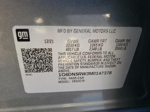 Photo 10 from auction – 2021 CADILLAC CT5 PREMIU with VIN 1G6DN5RW3M0147378