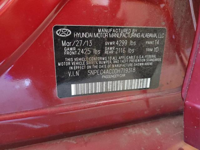 Photo 10 from auction – 2013 HYUNDAI SONATA SE with VIN 5NPEC4AC0DH719318