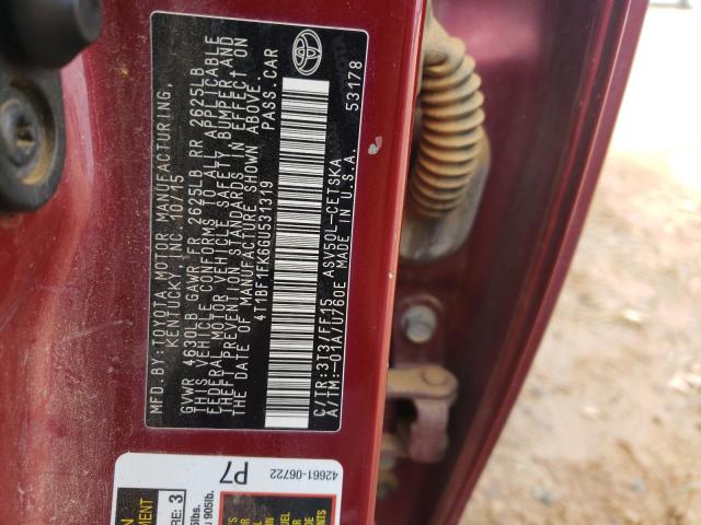 Photo 10 from auction – 2016 TOYOTA CAMRY LE with VIN 4T1BF1FK6GU531319