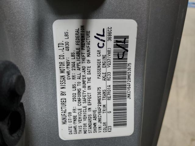 Photo 10 from auction – 2009 INFINITI G37 with VIN JNKCV64F29M653675