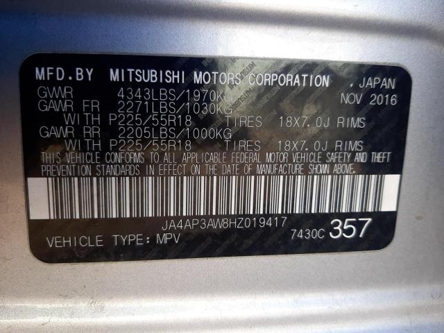 Photo 10 from auction – 2017 MITSUBISHI OUTLANDER with VIN JA4AP3AW8HZ019417