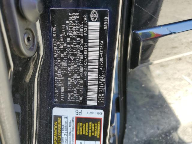 Photo 10 from auction – 2014 TOYOTA CAMRY L with VIN 4T4BF1FK7ER408454