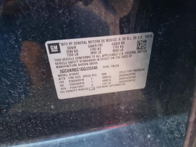 Photo 10 from auction – 2016 CHEVROLET SILVERADO with VIN 3GCUKREC1GG335048