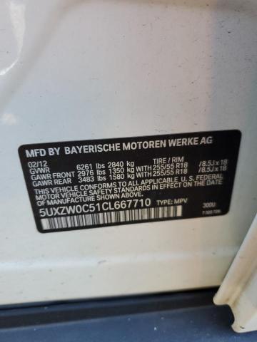 Photo 10 from auction – 2012 BMW X5 XDRIVE3 with VIN 5UXZW0C51CL667710