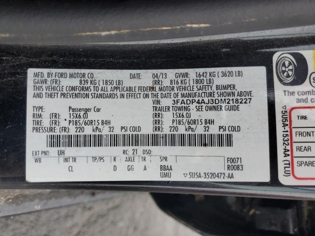 Photo 10 from auction – 2013 FORD FIESTA S with VIN 3FADP4AJ3DM218227