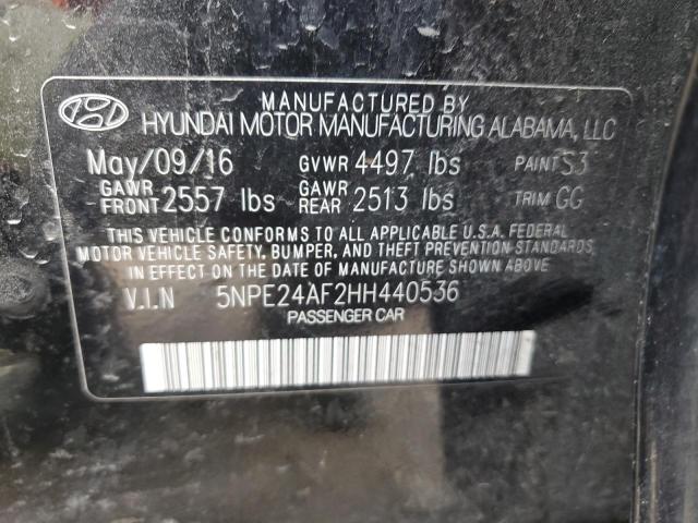 Photo 10 from auction – 2017 HYUNDAI SONATA SE with VIN 5NPE24AF2HH440536