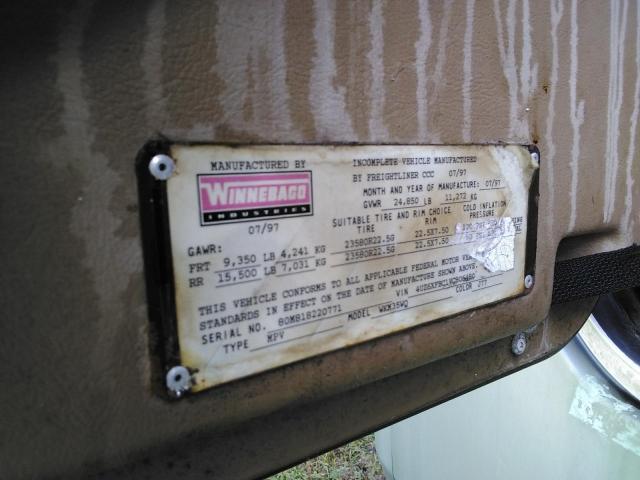 Photo 10 from auction – 1997 FREIGHTLINER CHASSIS X with VIN 4UZ6XFBC1VC806480