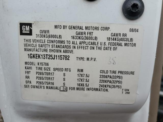 Photo 10 from auction – 2005 GMC YUKON with VIN 1GKEK13T25J115782