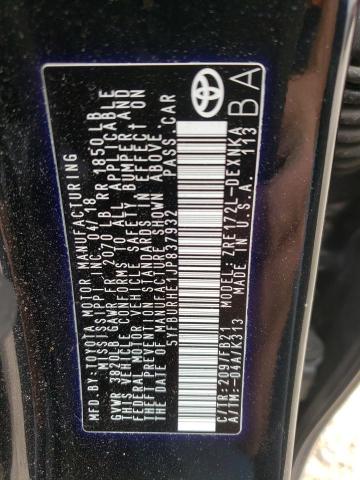 Photo 10 from auction – 2018 TOYOTA COROLLA L with VIN 5YFBURHE1JP837932