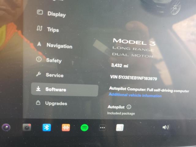 Photo 8 from auction – 2022 TESLA MODEL 3 with VIN 5YJ3E1EB1NF183979