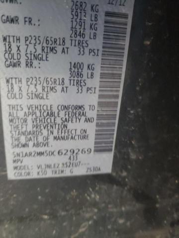 Photo 10 from auction – 2013 NISSAN PATHFINDER with VIN 5N1AR2MM5DC629269