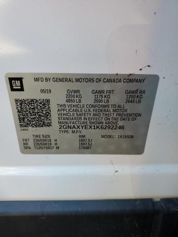 Photo 10 from auction – 2019 CHEVROLET EQUINOX PR with VIN 2GNAXYEX1K6292246