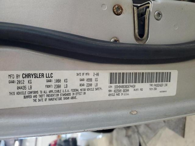 Photo 10 from auction – 2008 DODGE CALIBER SX with VIN 1B3HB48B38D674420