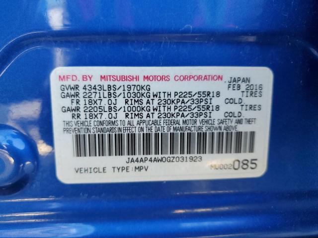 Photo 10 from auction – 2016 MITSUBISHI OUTLANDER with VIN JA4AP4AW0GZ031923
