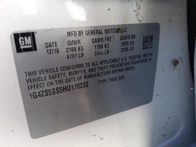 Photo 10 from auction – 2017 BUICK LACROSSE P with VIN 1G4ZS5SS5HU176233