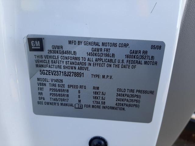 Photo 10 from auction – 2008 SATURN OUTLOOK XR with VIN 5GZEV23718J278891