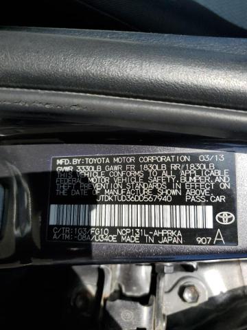 Photo 10 from auction – 2013 TOYOTA YARIS with VIN JTDKTUD36DD567940