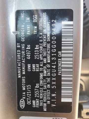 Photo 10 from auction – 2016 KIA OPTIMA EX with VIN 5XXGU4L31GG009492