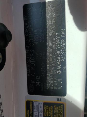 Photo 10 from auction – 2012 KIA OPTIMA LX with VIN KNAGM4A79C5289017