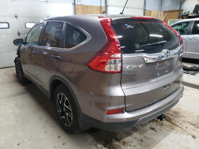 Photo 3 from auction – 2016 HONDA CR-V SE with VIN 5J6RM4H4XGL111877