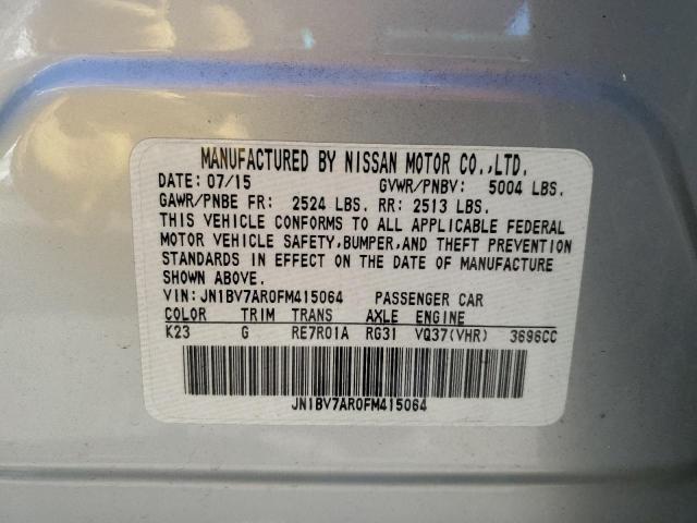 Photo 10 from auction – 2015 INFINITI Q50 BASE with VIN JN1BV7AR0FM415064
