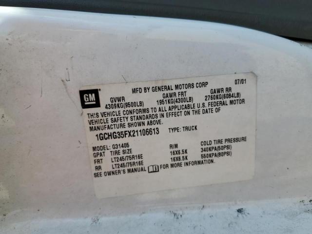 Photo 10 from auction – 2002 CHEVROLET EXPRESS G3 with VIN 1GCHG35FX21106613