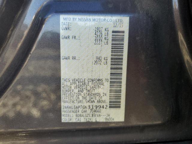 Photo 10 from auction – 2016 NISSAN ALTIMA 2.5 with VIN 1N4AL3AP7GN319942