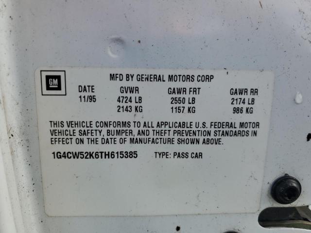 Photo 10 from auction – 1996 BUICK PARK AVENU with VIN 1G4CW52K6TH615385