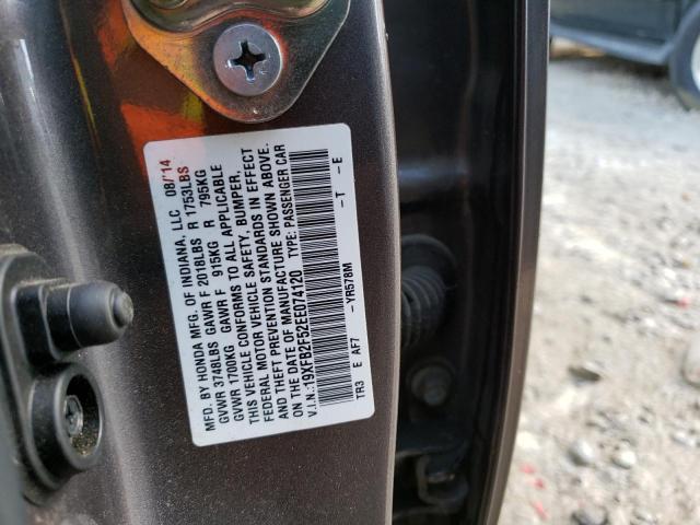 Photo 10 from auction – 2014 HONDA CIVIC LX with VIN 19XFB2F52EE074120