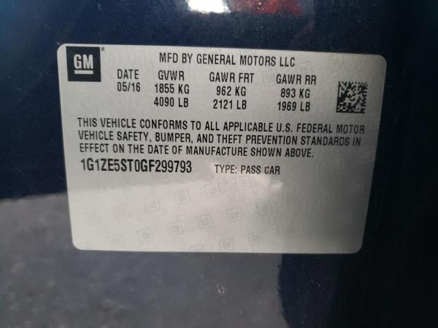 Photo 10 from auction – 2016 CHEVROLET MALIBU LT with VIN 1G1ZE5ST0GF299793