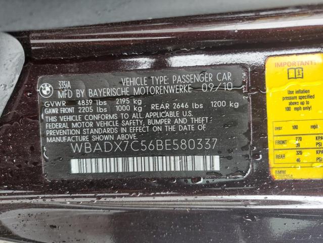 Photo 10 from auction – 2011 BMW 335 I with VIN WBADX7C56BE580337