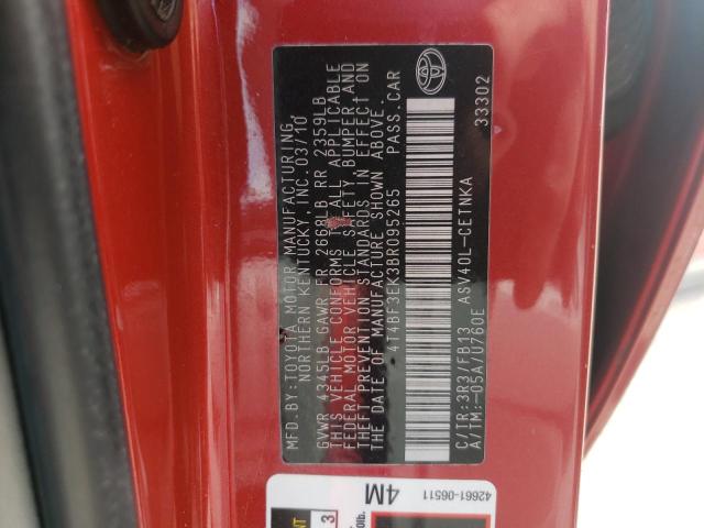 Photo 10 from auction – 2011 TOYOTA CAMRY BASE with VIN 4T4BF3EK3BR095265