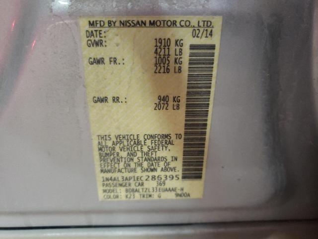 Photo 10 from auction – 2014 NISSAN ALTIMA 2.5 with VIN 1N4AL3AP1EC286395