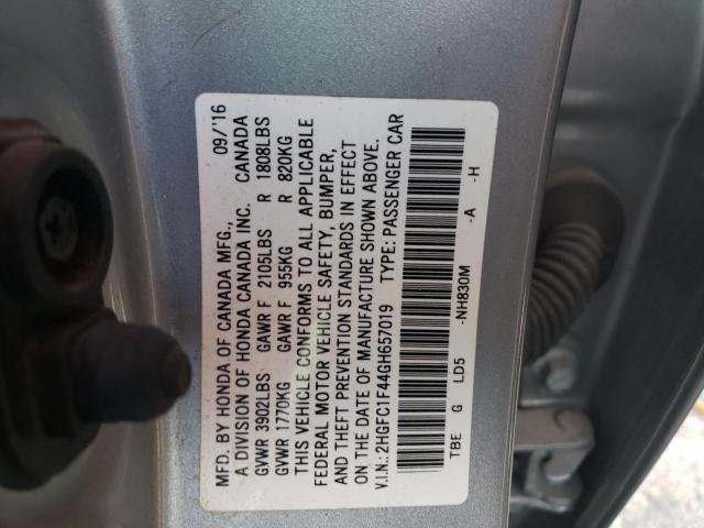 Photo 10 from auction – 2016 HONDA CIVIC EX with VIN 2HGFC1F44GH657019