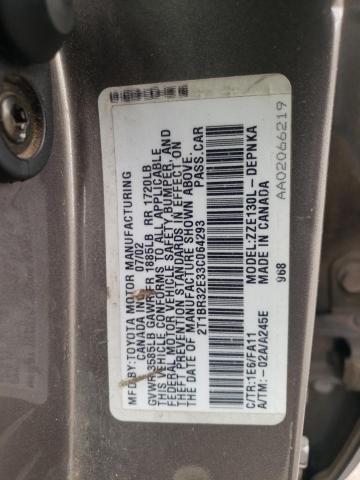 Photo 12 from auction – 2003 TOYOTA COROLLA CE with VIN 2T1BR32E33C064293
