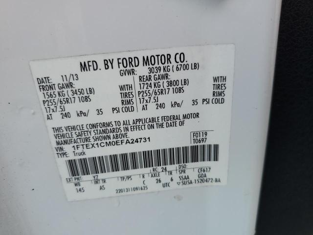 Photo 10 from auction – 2014 FORD F150 SUPER with VIN 1FTEX1CM0EFA24731