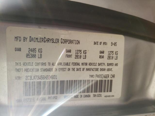Photo 10 from auction – 2006 CHRYSLER 300C SRT-8 with VIN 2C3LA73W56H224831