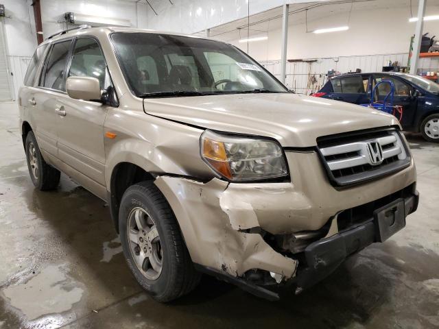 HONDA PILOT EX 2007 with VIN 2HKYF18427H534936 - Photo from auction