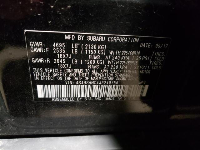 Photo 10 from auction – 2018 SUBARU OUTBACK 2. with VIN 4S4BSANC4J3240756