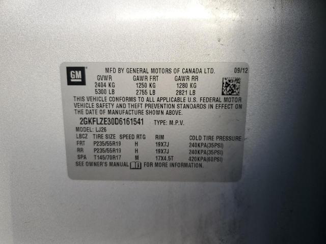Photo 10 from auction – 2013 GMC TERRAIN DE with VIN 2GKFLZE30D6161541