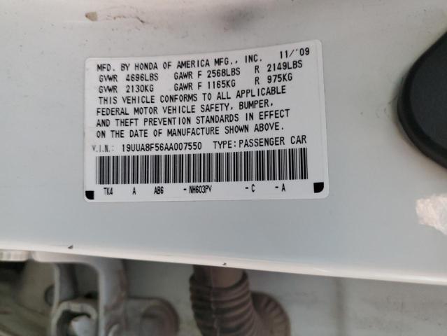Photo 10 from auction – 2010 ACURA TL with VIN 19UUA8F56AA007550
