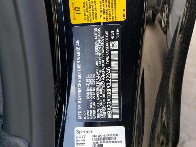 Photo 10 from auction – 2023 BMW 430I with VIN WBA23AT08PCL22246
