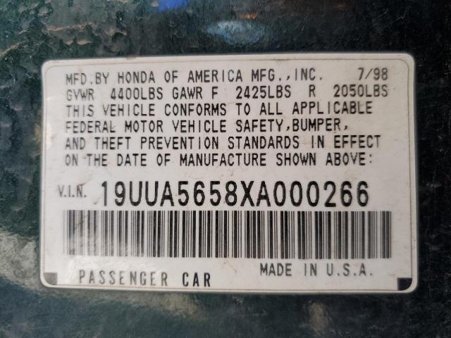 Photo 10 from auction – 1999 ACURA 3.2TL with VIN 19UUA5658XA000266