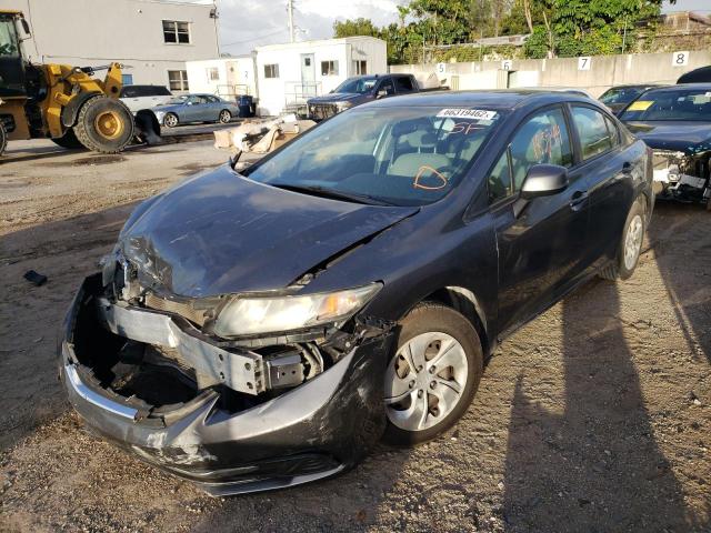 Photo 2 from auction – 2013 HONDA CIVIC LX with VIN 19XFB2F51DE078495