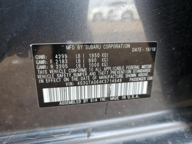 Photo 10 from auction – 2019 SUBARU IMPREZA LI with VIN 4S3GTAS64K3714549