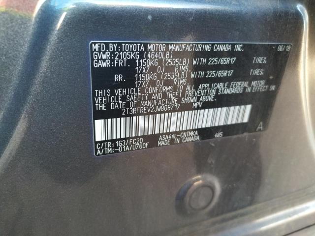 Photo 10 from auction – 2018 TOYOTA RAV4 ADVEN with VIN 2T3RFREV2JW808717