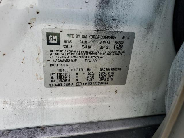 Photo 10 from auction – 2016 BUICK ENCORE with VIN KL4CJASB2GB619707