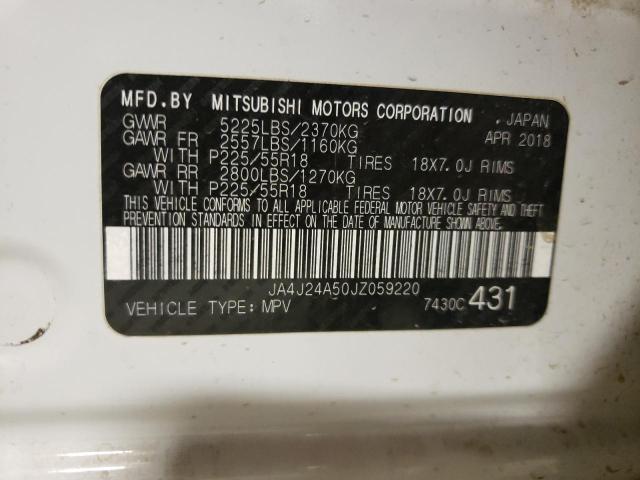 Photo 10 from auction – 2018 MITSUBISHI OUTLANDER with VIN JA4J24A50JZ059220