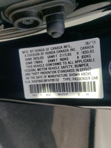 Photo 10 from auction – 2015 HONDA CIVIC SI with VIN 2HGFB6E58FH709132